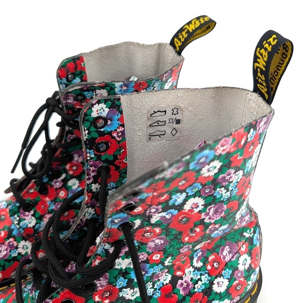 NWOT Dr. Martens Pascal Floral Print Leather Lace Up Boots Size 9 US L - Picture 4 of 12